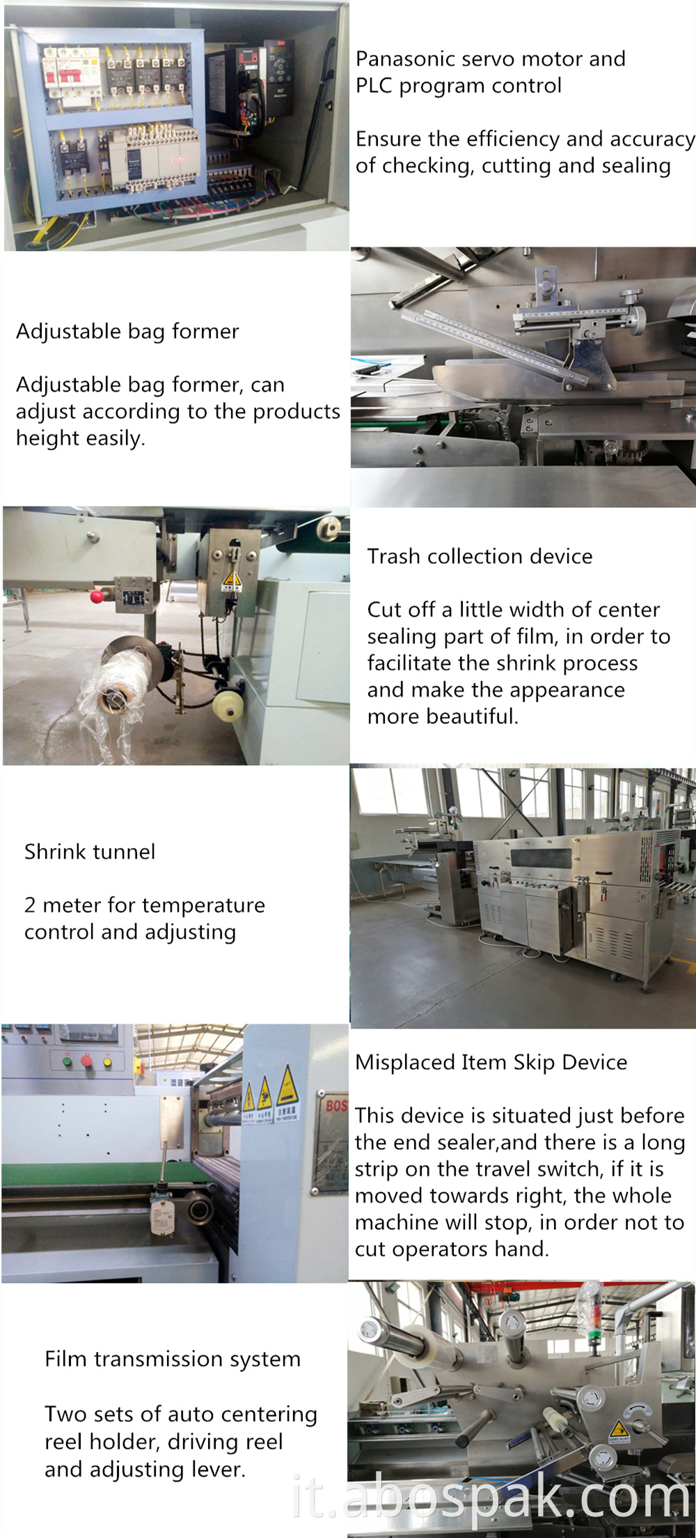 detailed specification of shrink wrapping machine